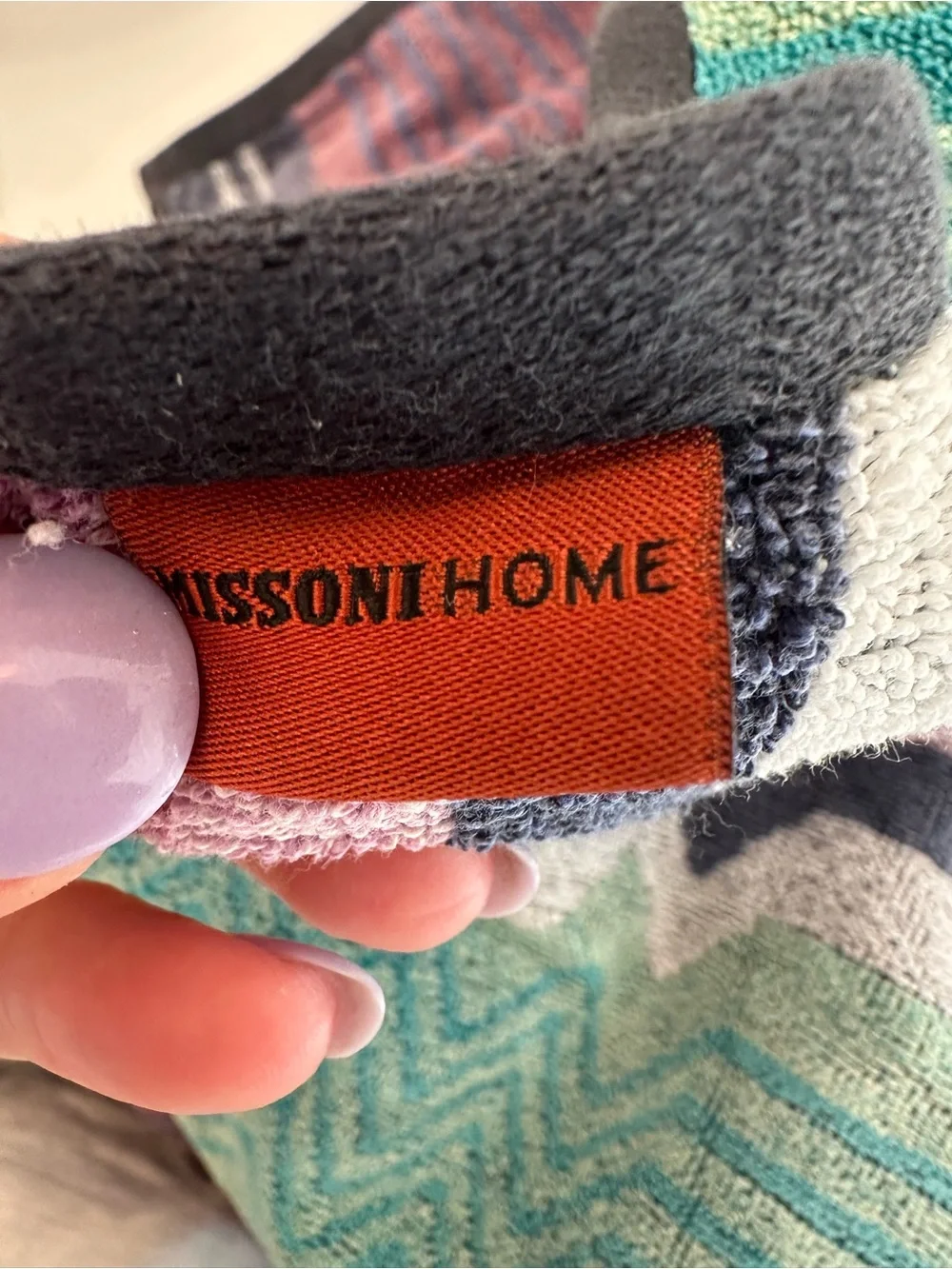 Missoni Home Orange Label Multicolor Zigzag Textile